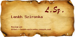 Lenkh Szironka névjegykártya